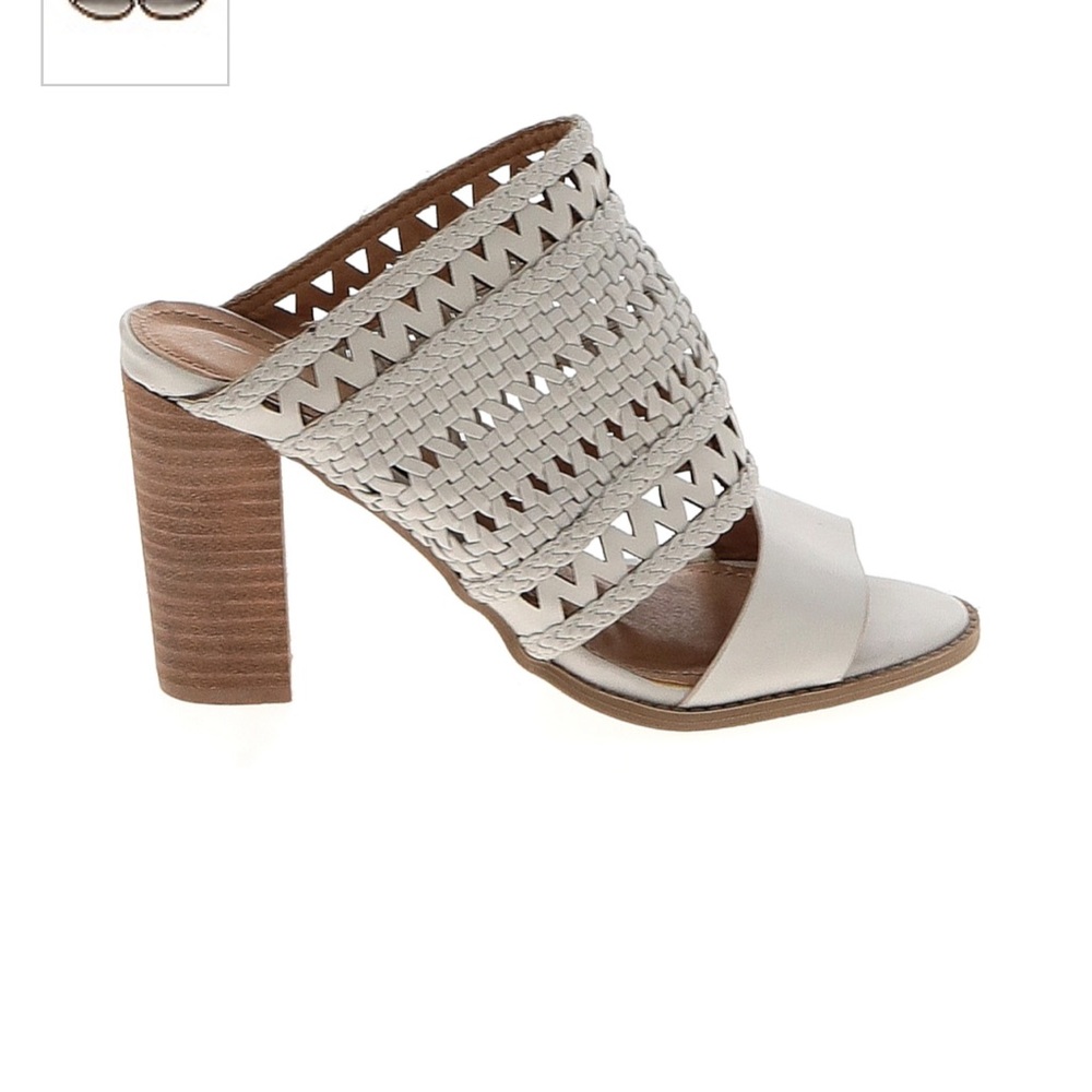 Report White Chunky Heels